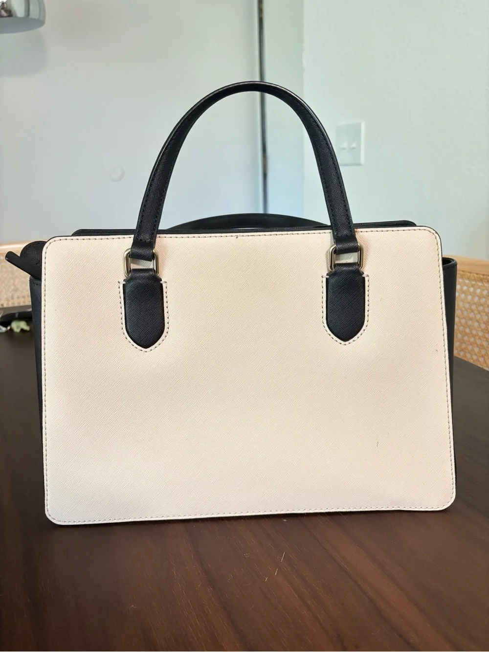 kate spade Cream and Black Two-Tone Satchel